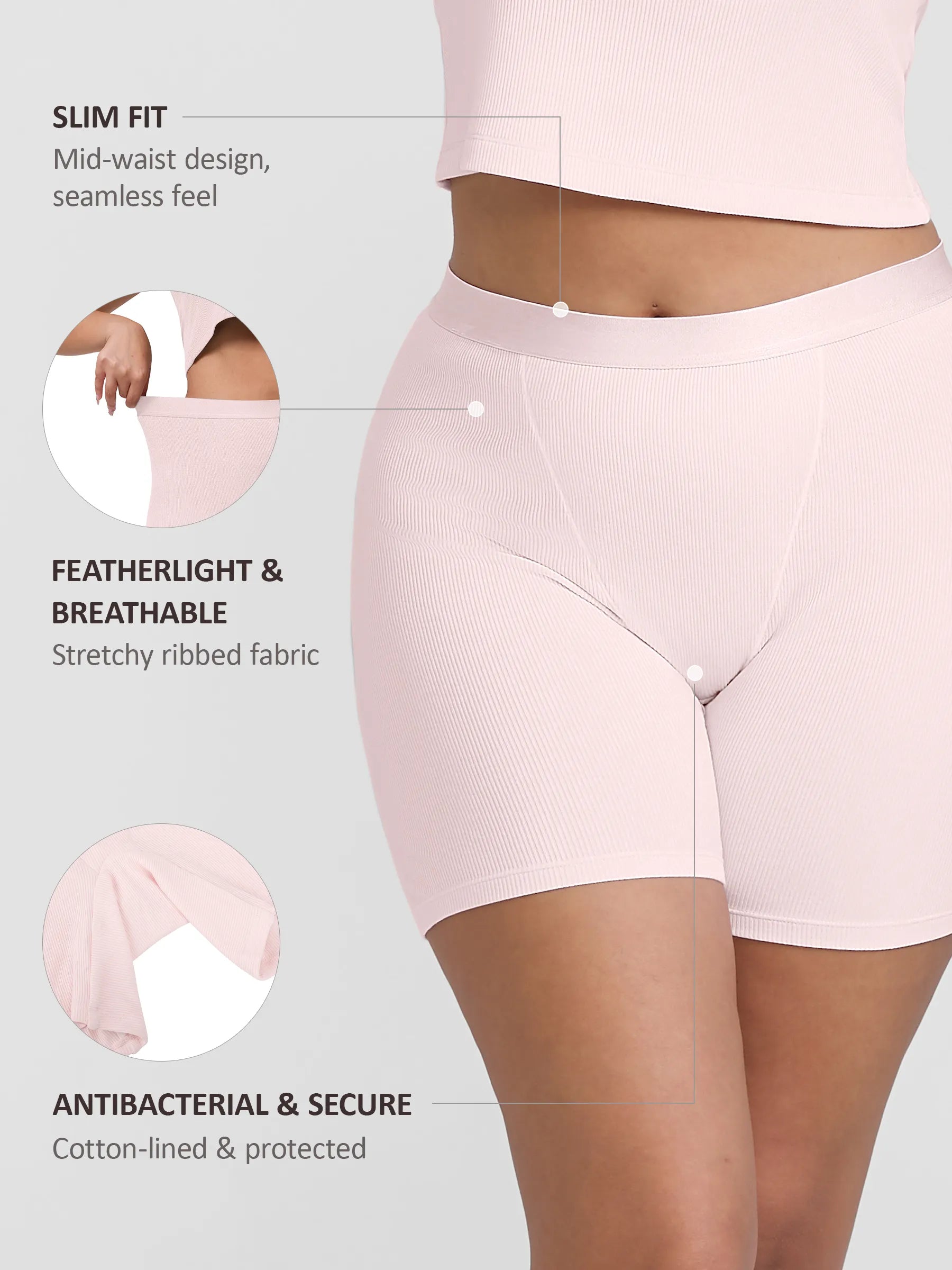 Comfortable Stretchy Mid-Waist Boxer Shorts