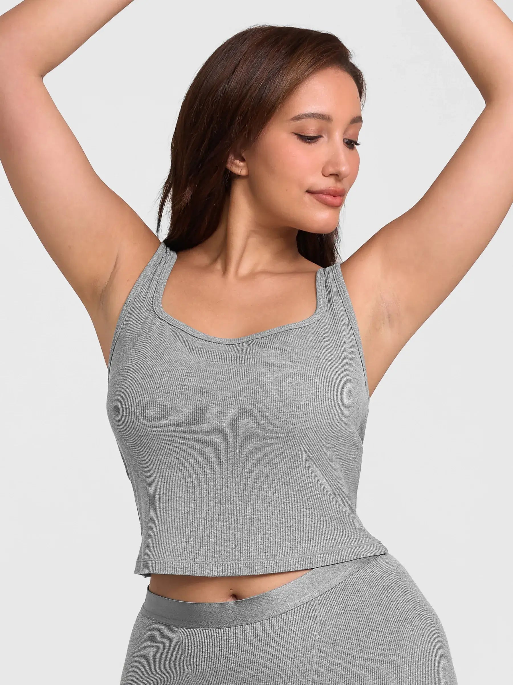 Breathable Ribbed Sleeveless Tank Top