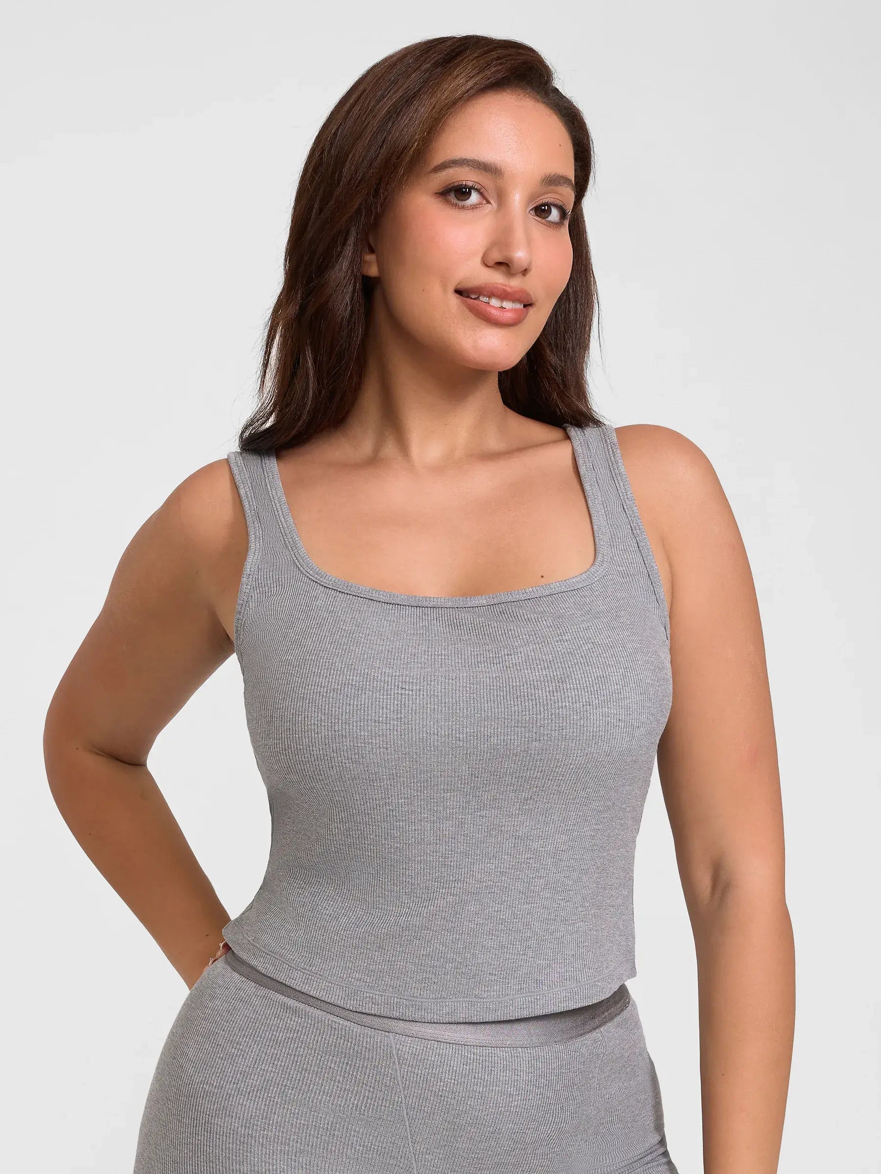 Breathable Ribbed Sleeveless Tank Top