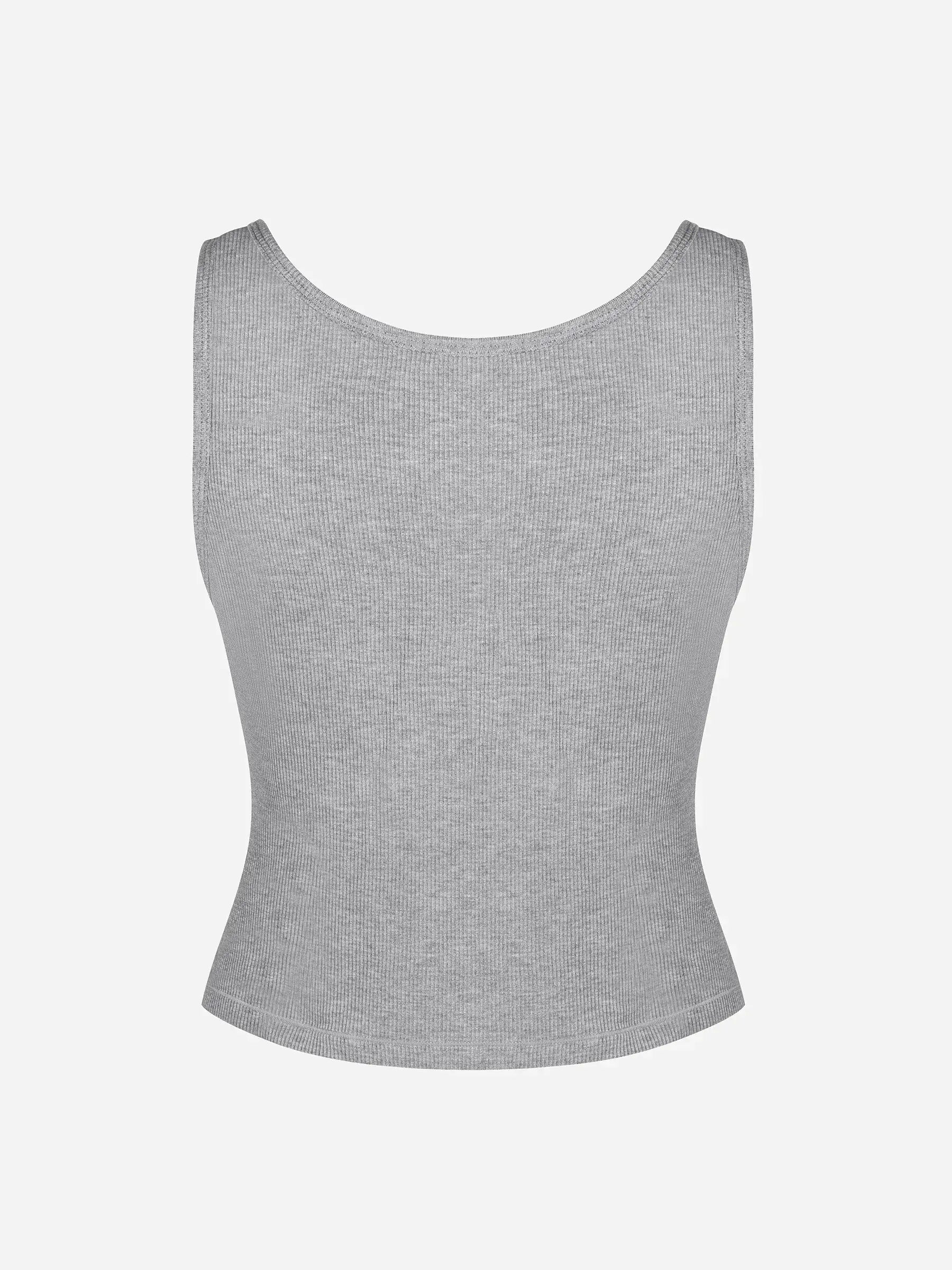 Breathable Ribbed Sleeveless Tank Top
