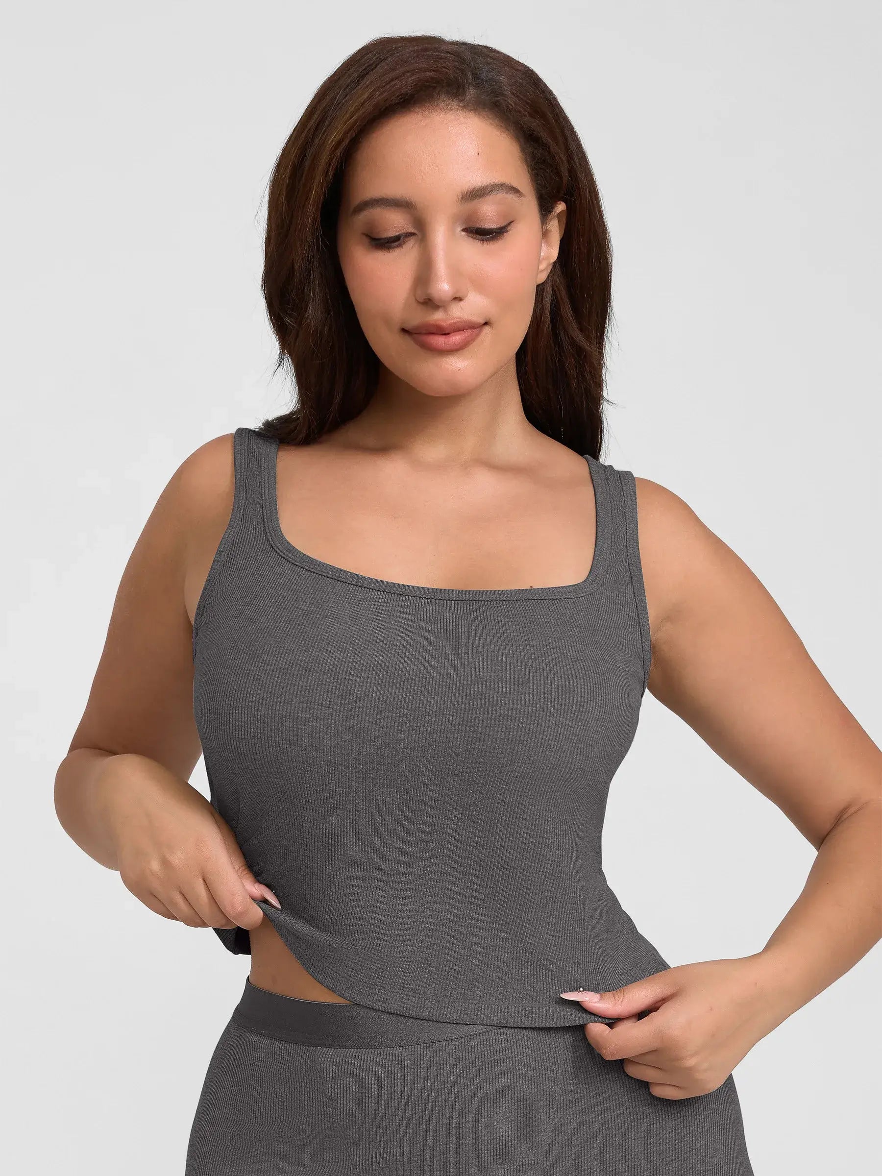 Breathable Ribbed Sleeveless Tank Top