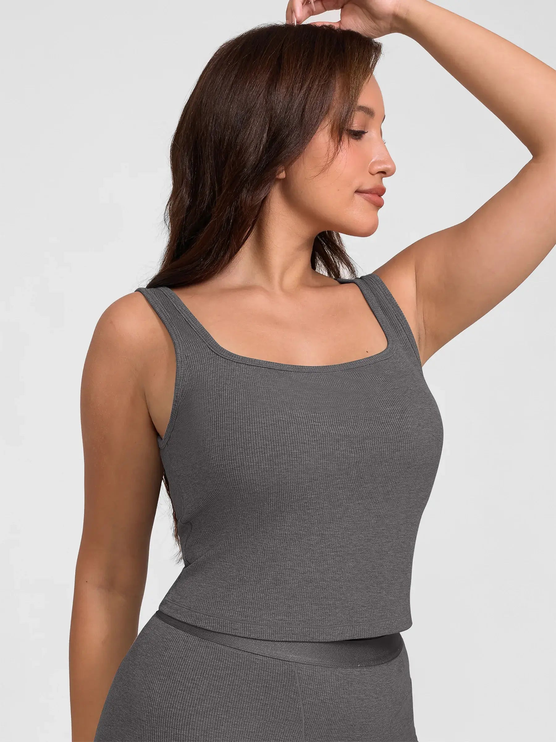 Breathable Ribbed Sleeveless Tank Top