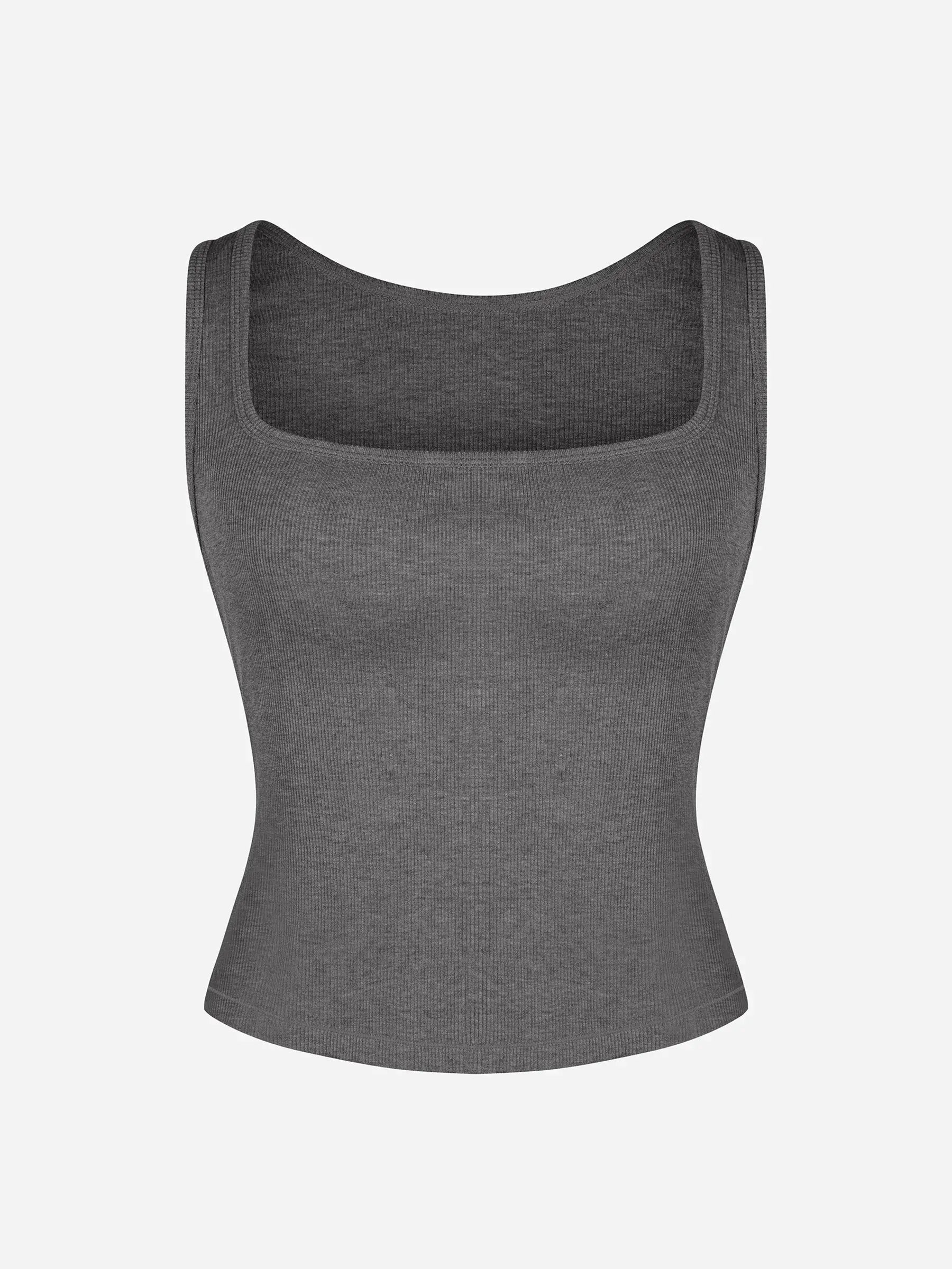 Breathable Ribbed Sleeveless Tank Top