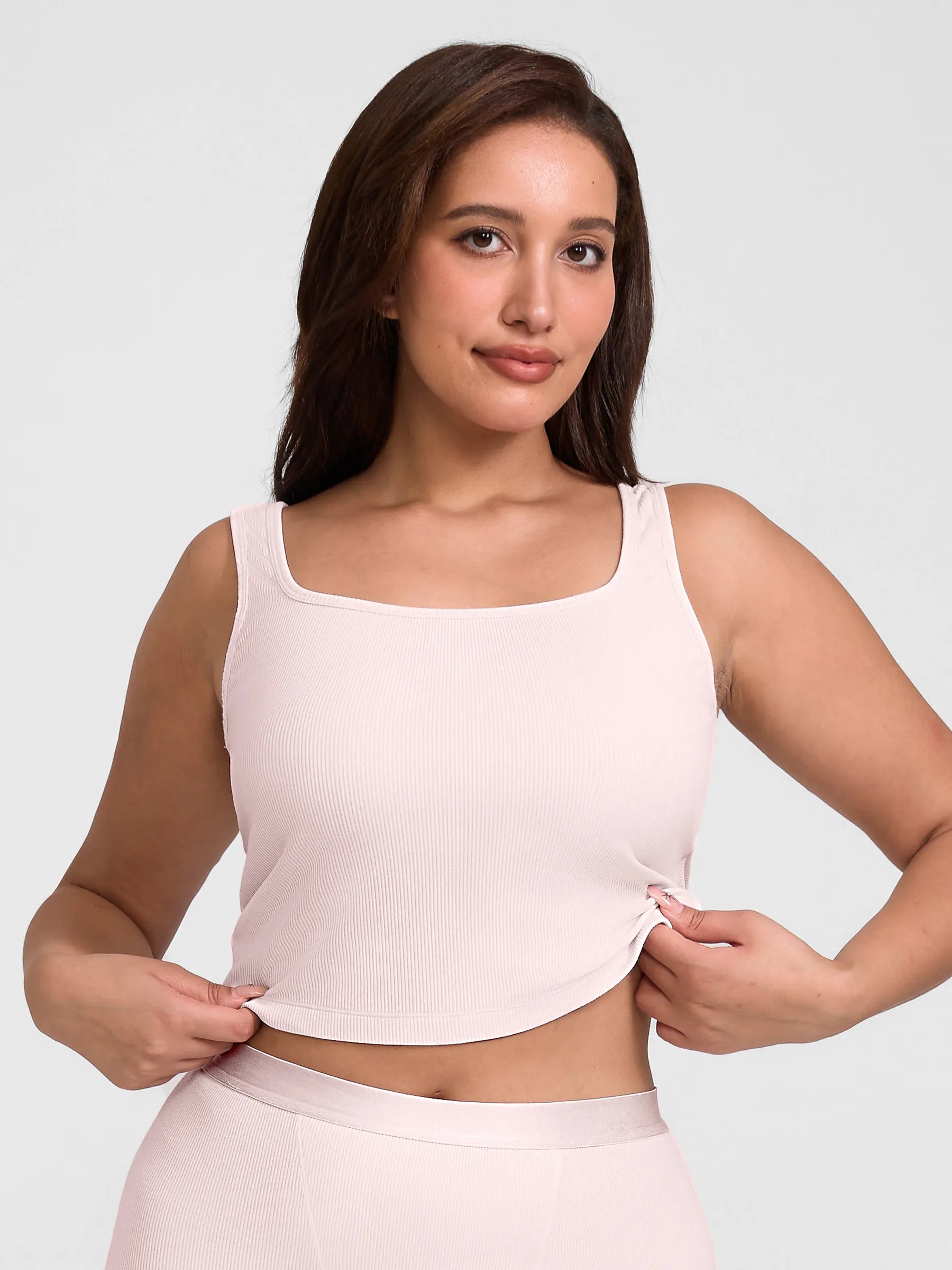 Breathable Ribbed Sleeveless Tank Top