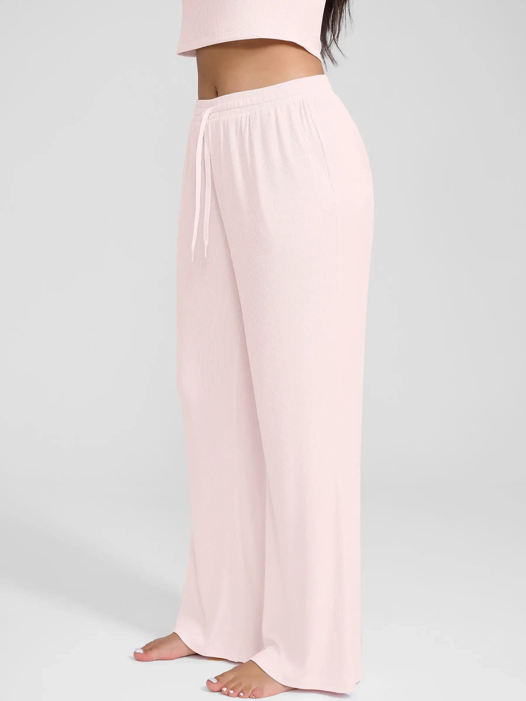 Breathable Ribbed Loungewear Pants