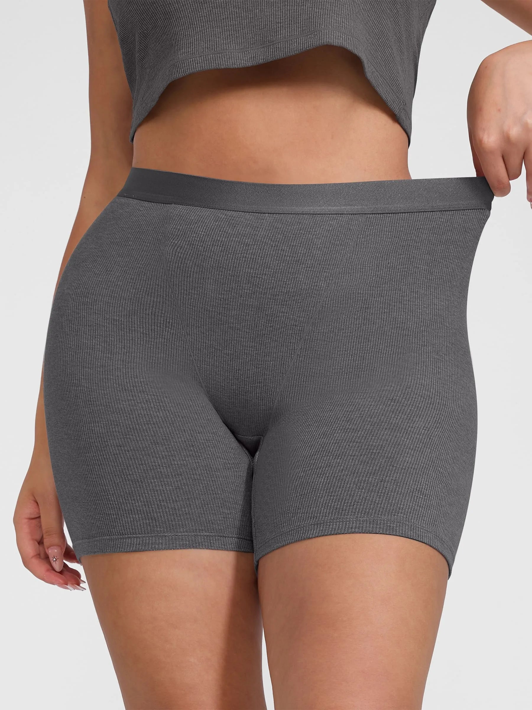 Comfortable Stretchy Mid-Waist Boxer Shorts