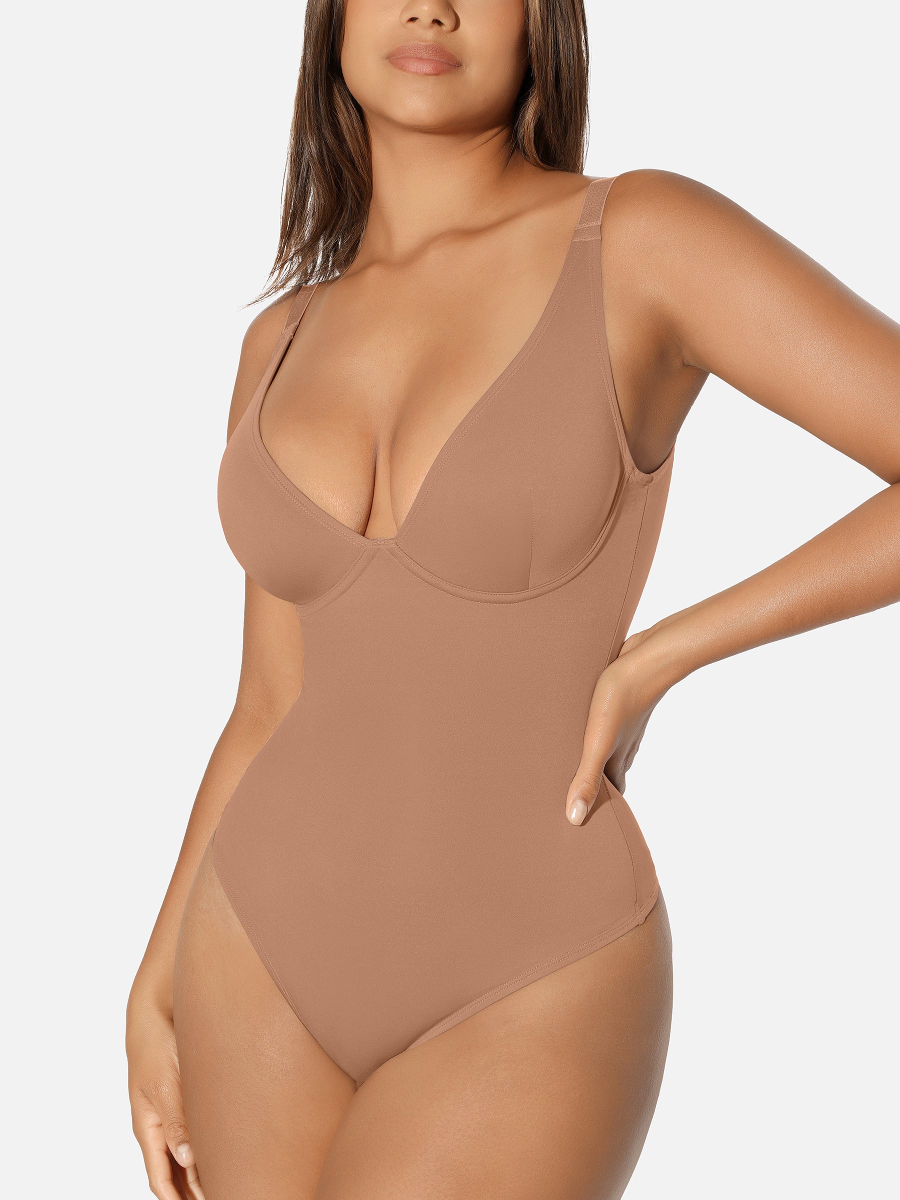 V-Neck Tummy Control Sculpt Bodysuit