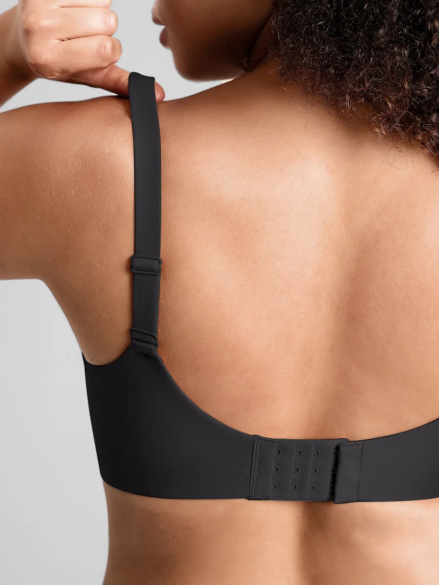 Unlined Minimizer Bra with Sheer V-Neck