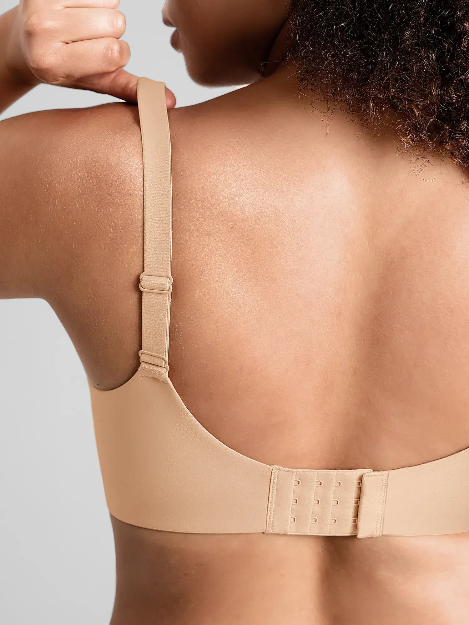 Unlined Minimizer Bra with Sheer V-Neck