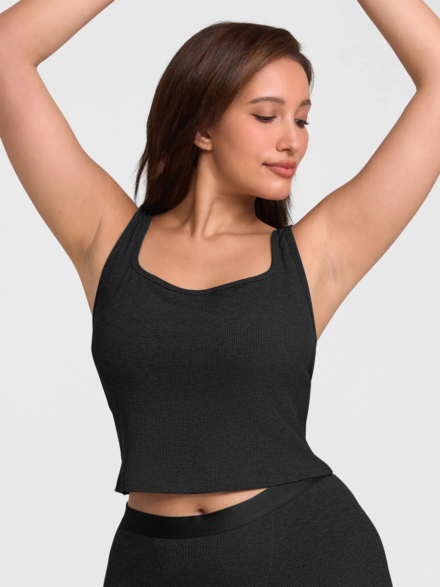 Breathable Ribbed Sleeveless Tank Top