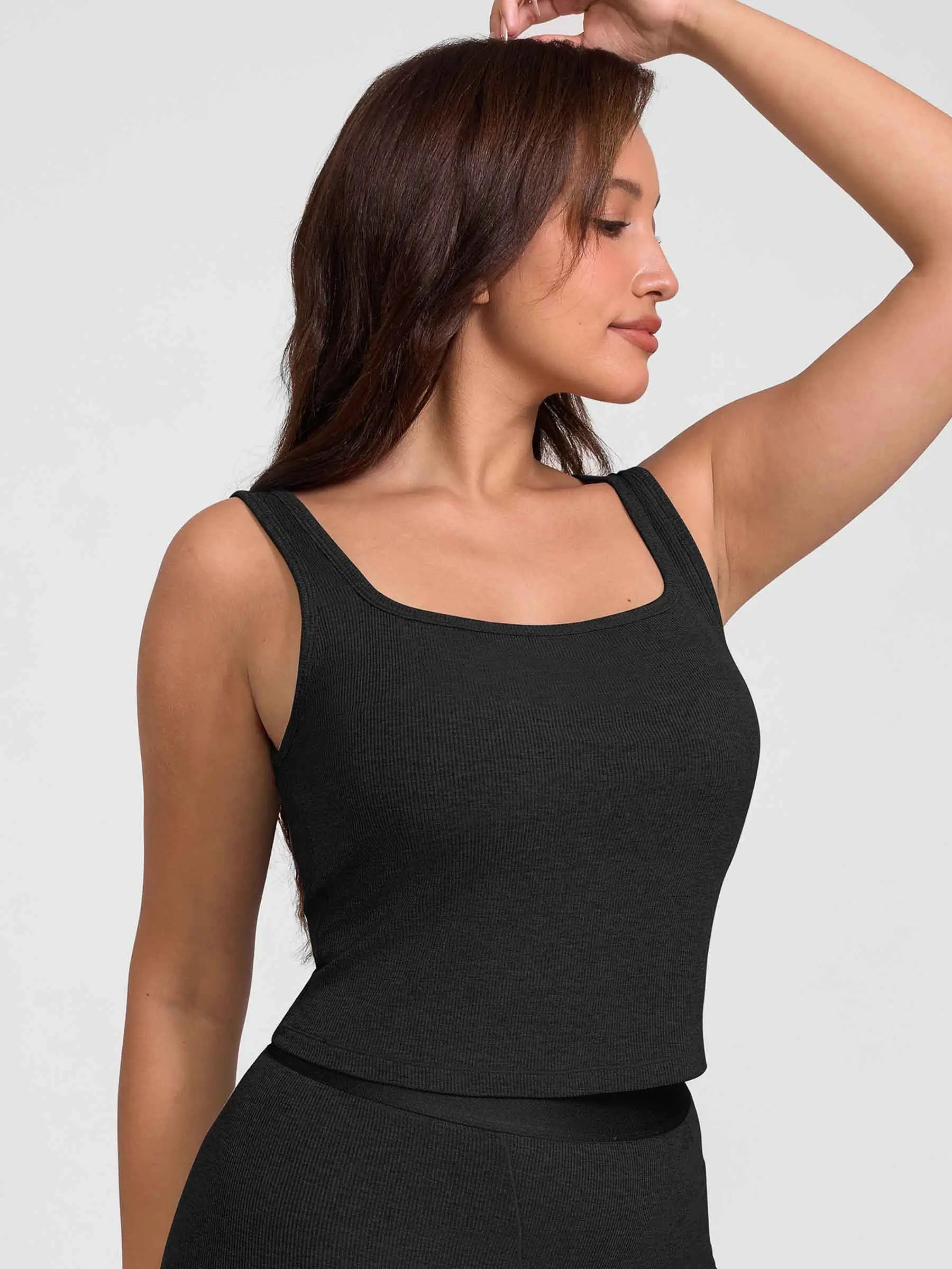 Breathable Ribbed Sleeveless Tank Top