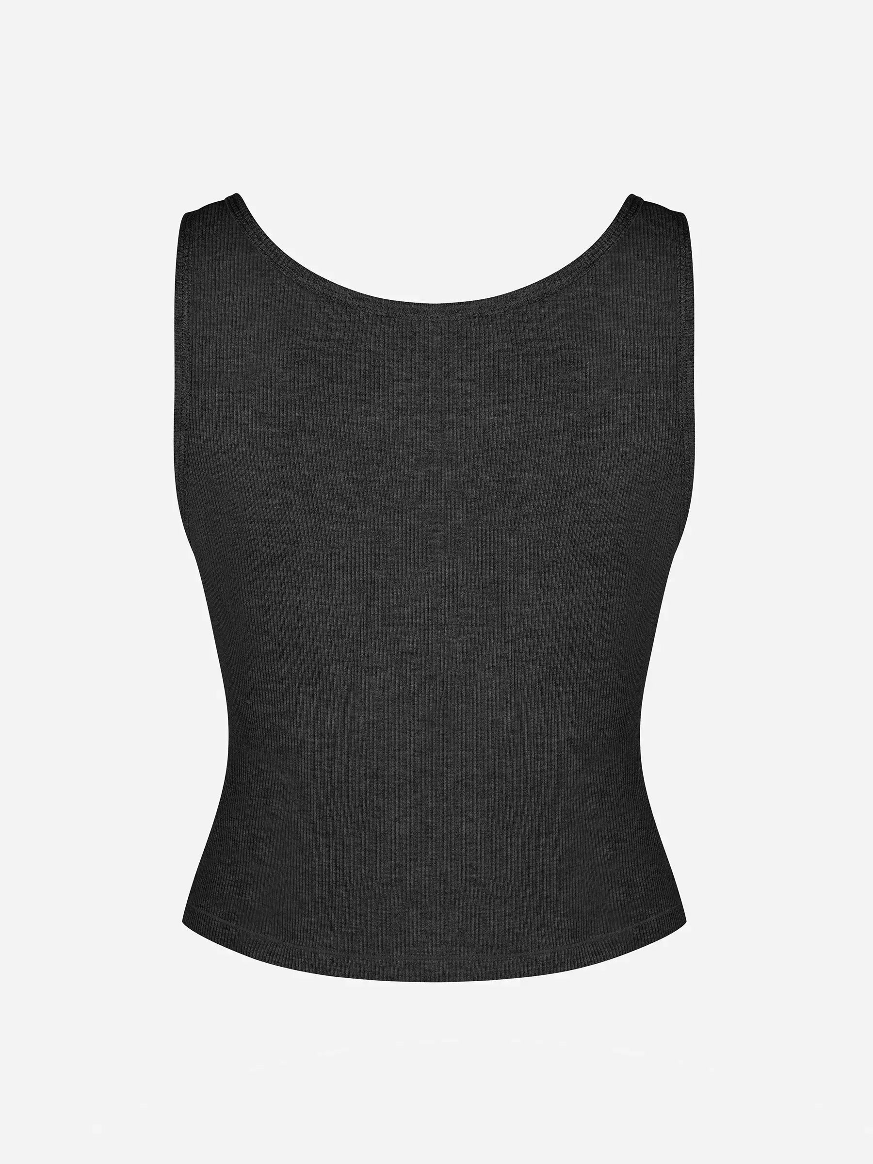 Breathable Ribbed Sleeveless Tank Top