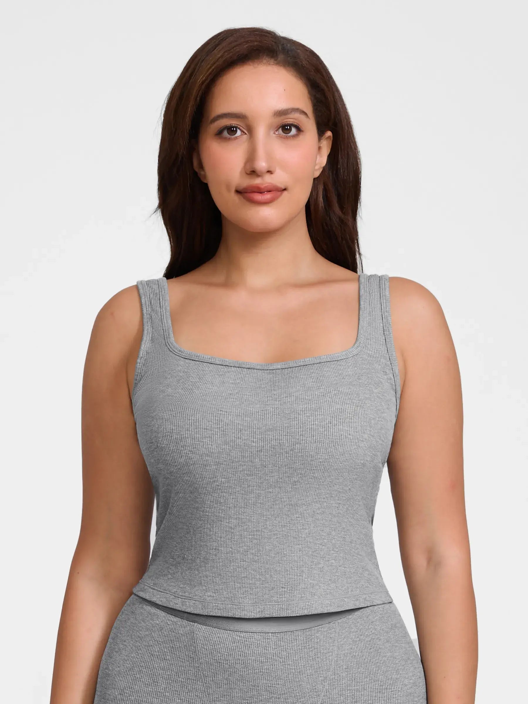 Breathable Ribbed Sleeveless Tank Top