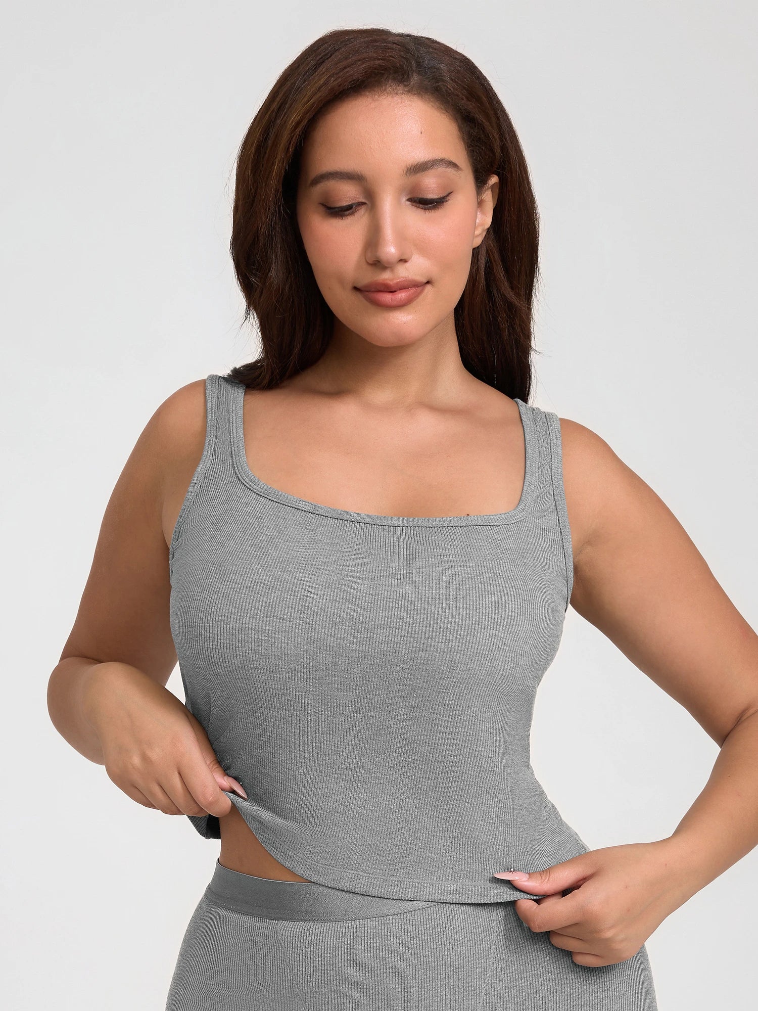 Breathable Ribbed Sleeveless Tank Top