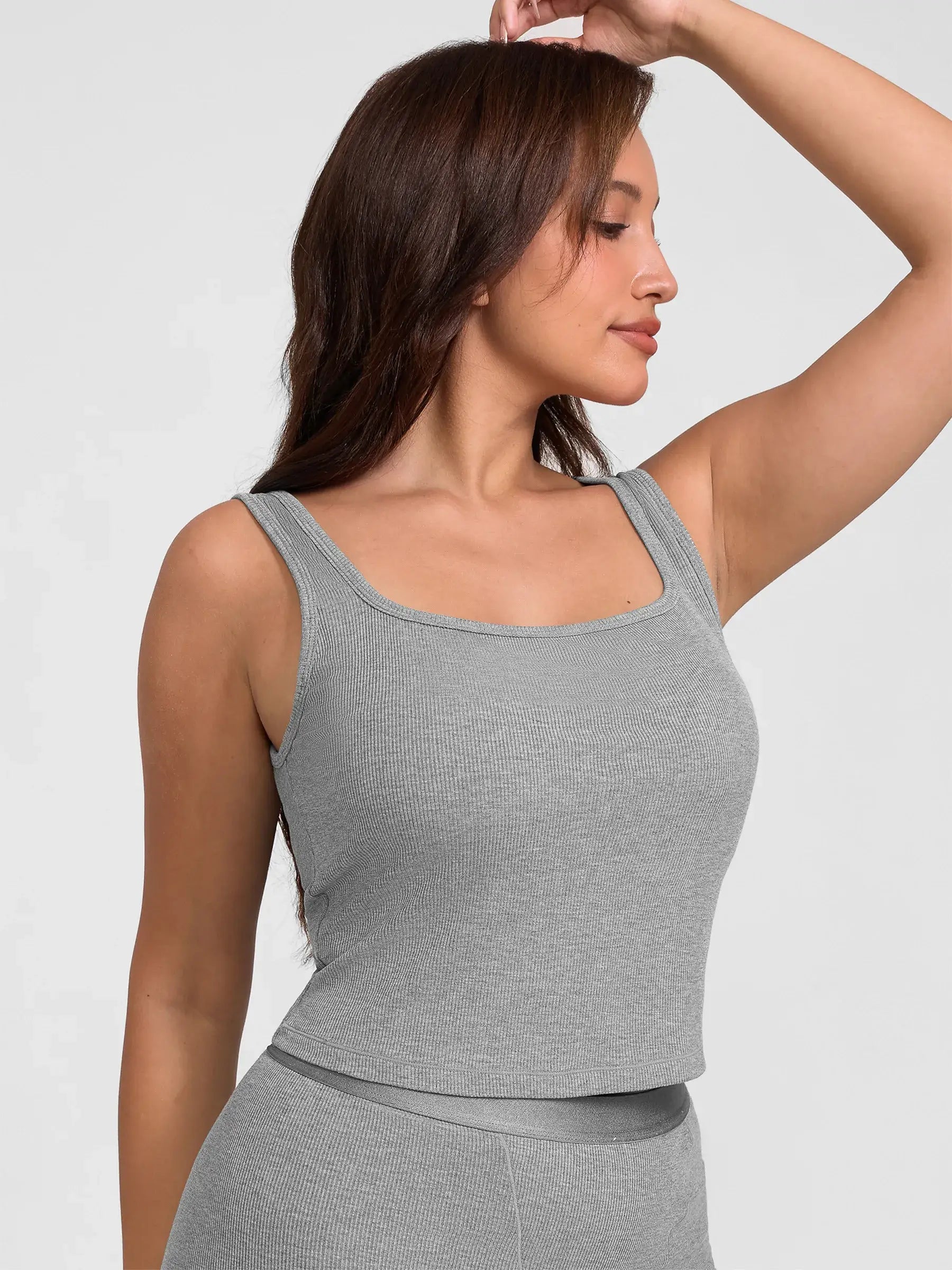 Breathable Ribbed Sleeveless Tank Top