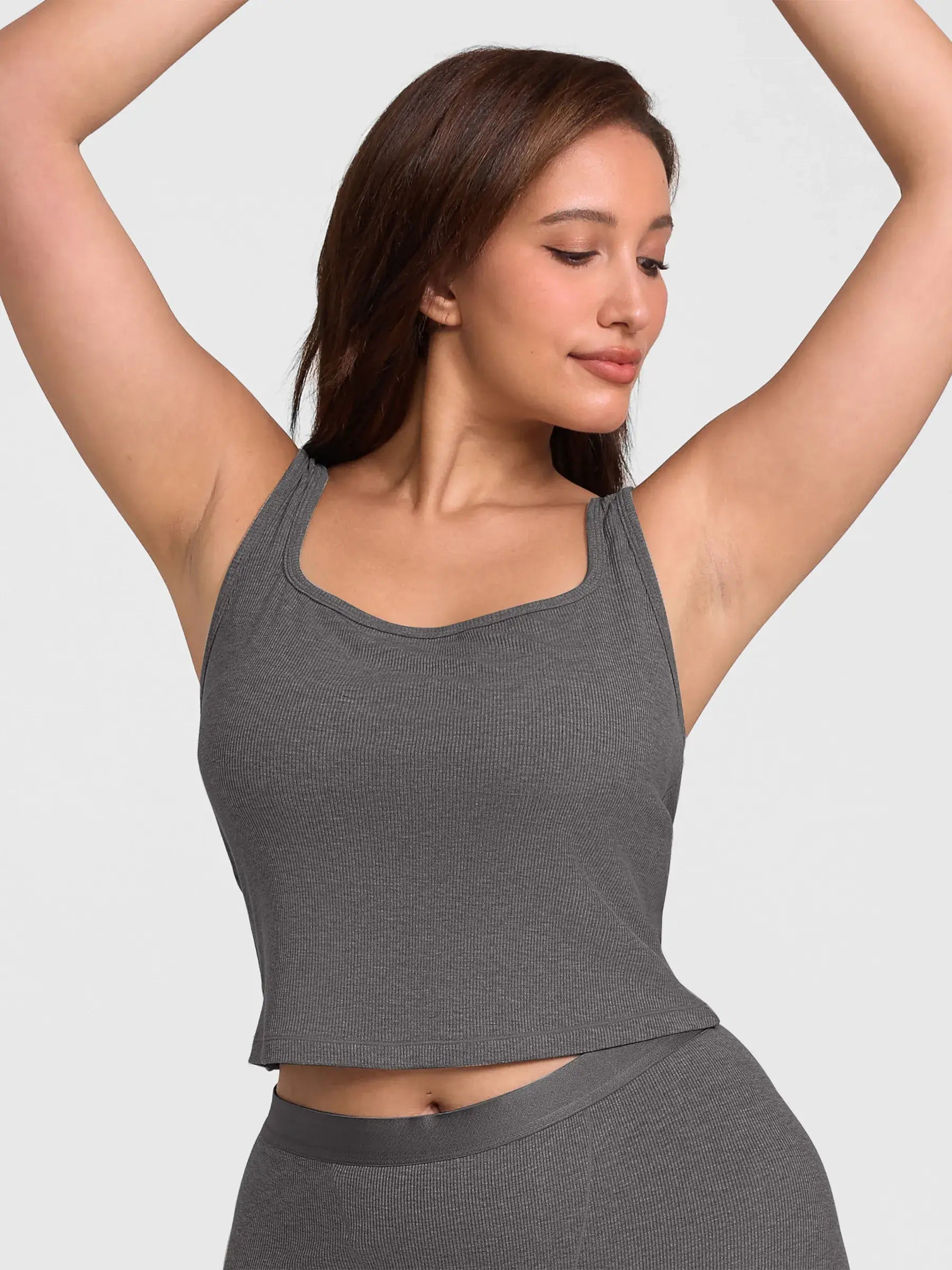 Breathable Ribbed Sleeveless Tank Top