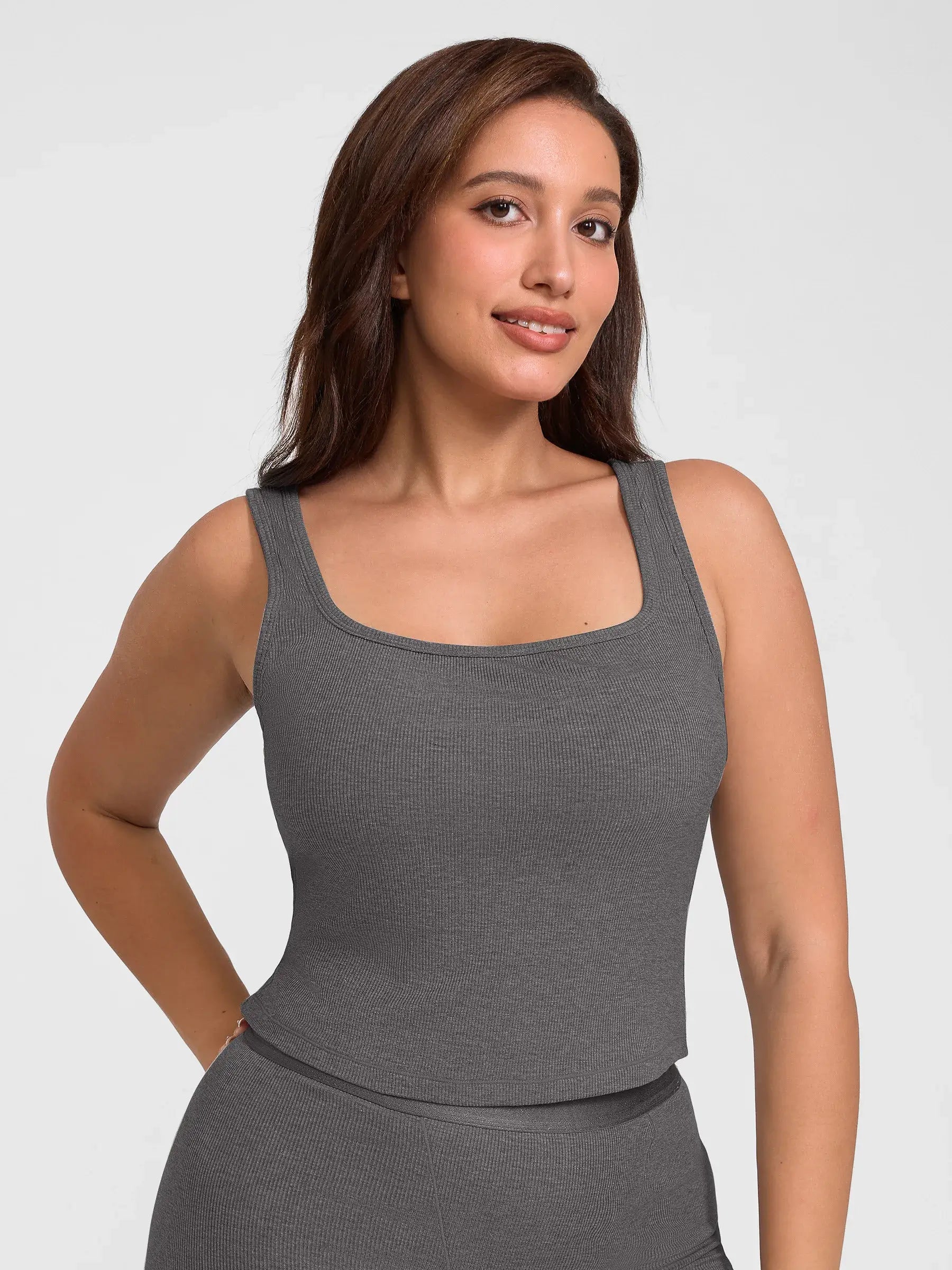 Breathable Ribbed Sleeveless Tank Top