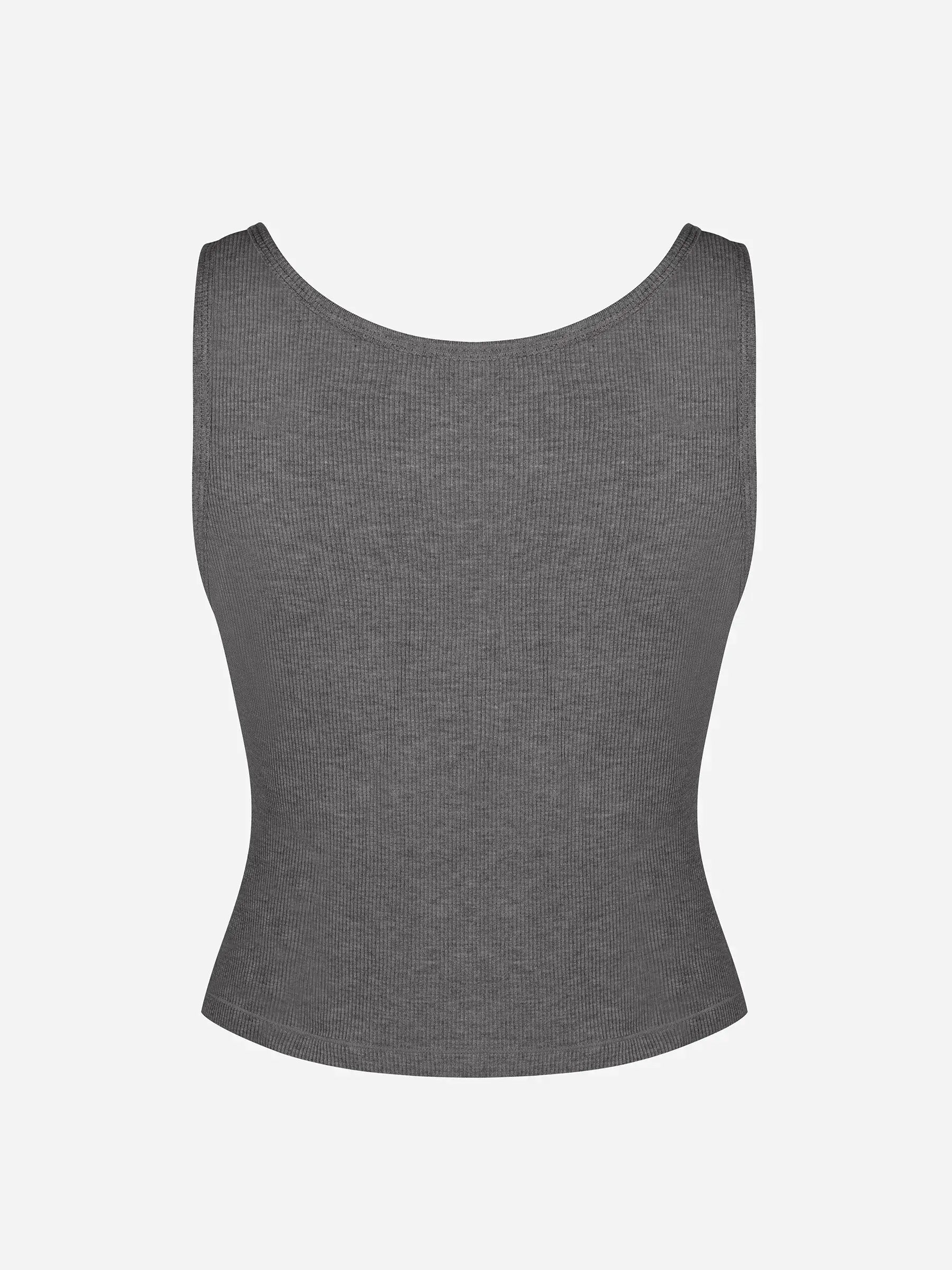 Breathable Ribbed Sleeveless Tank Top