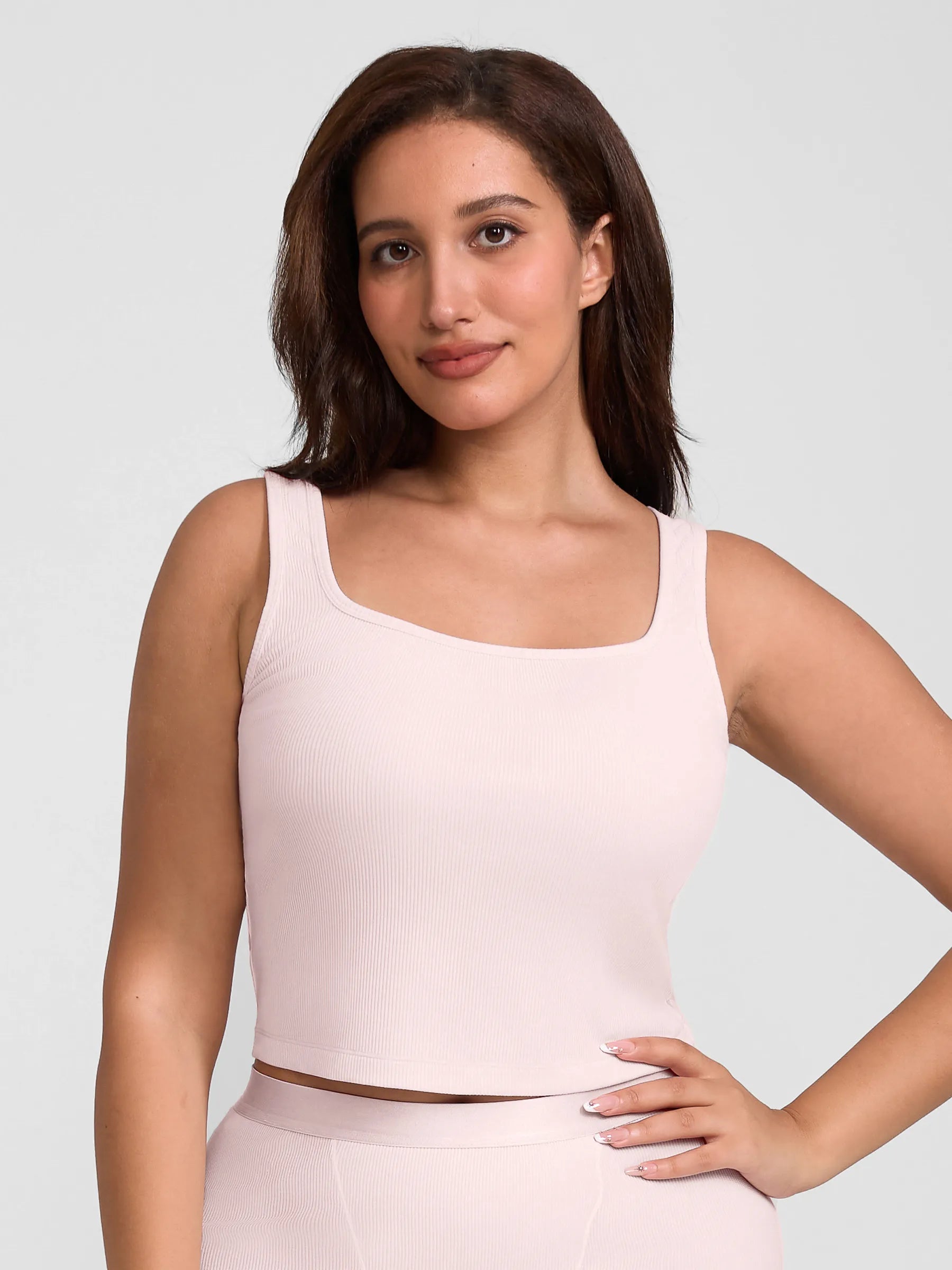 Breathable Ribbed Sleeveless Tank Top