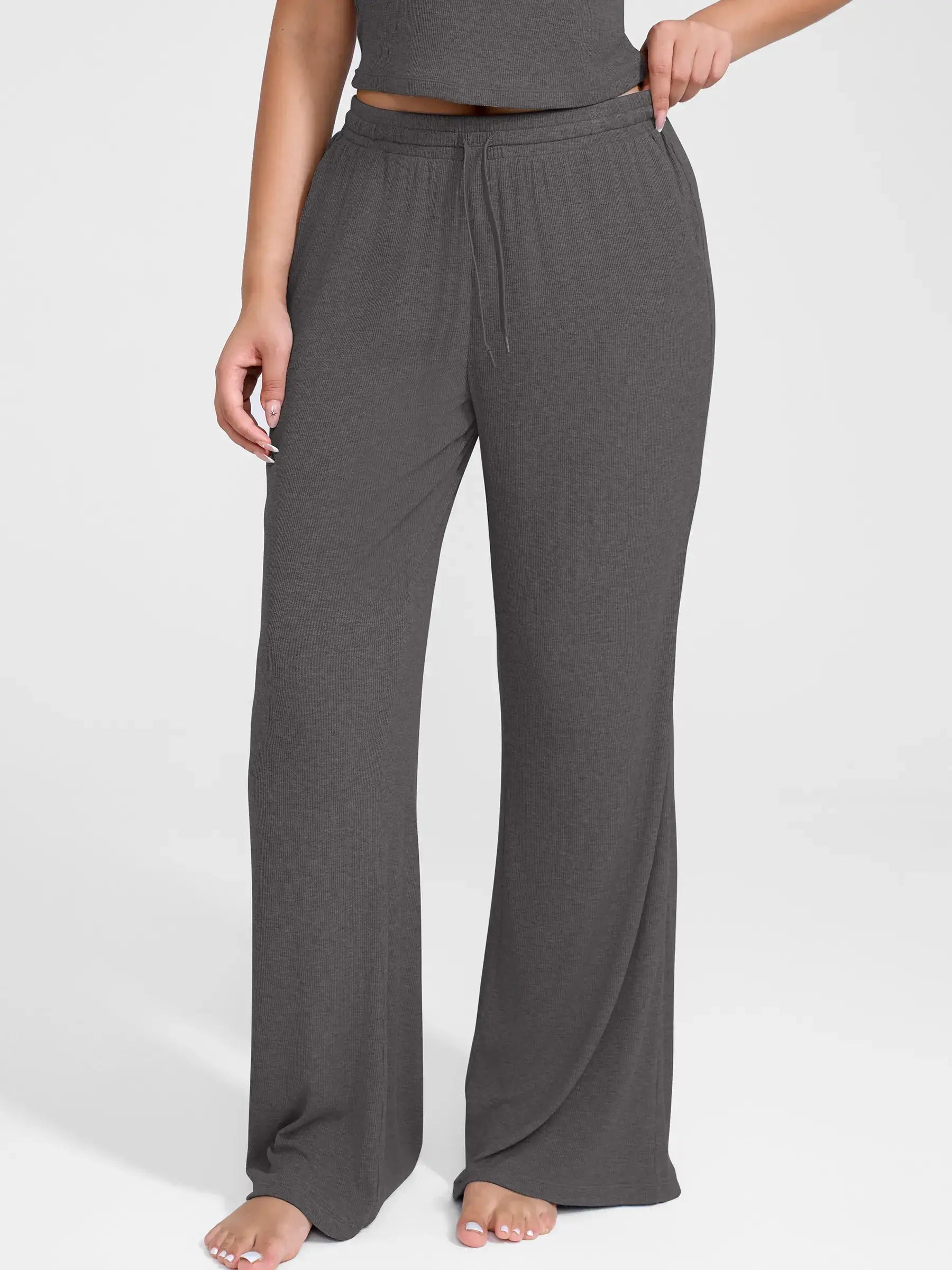 Breathable Ribbed Loungewear Pants
