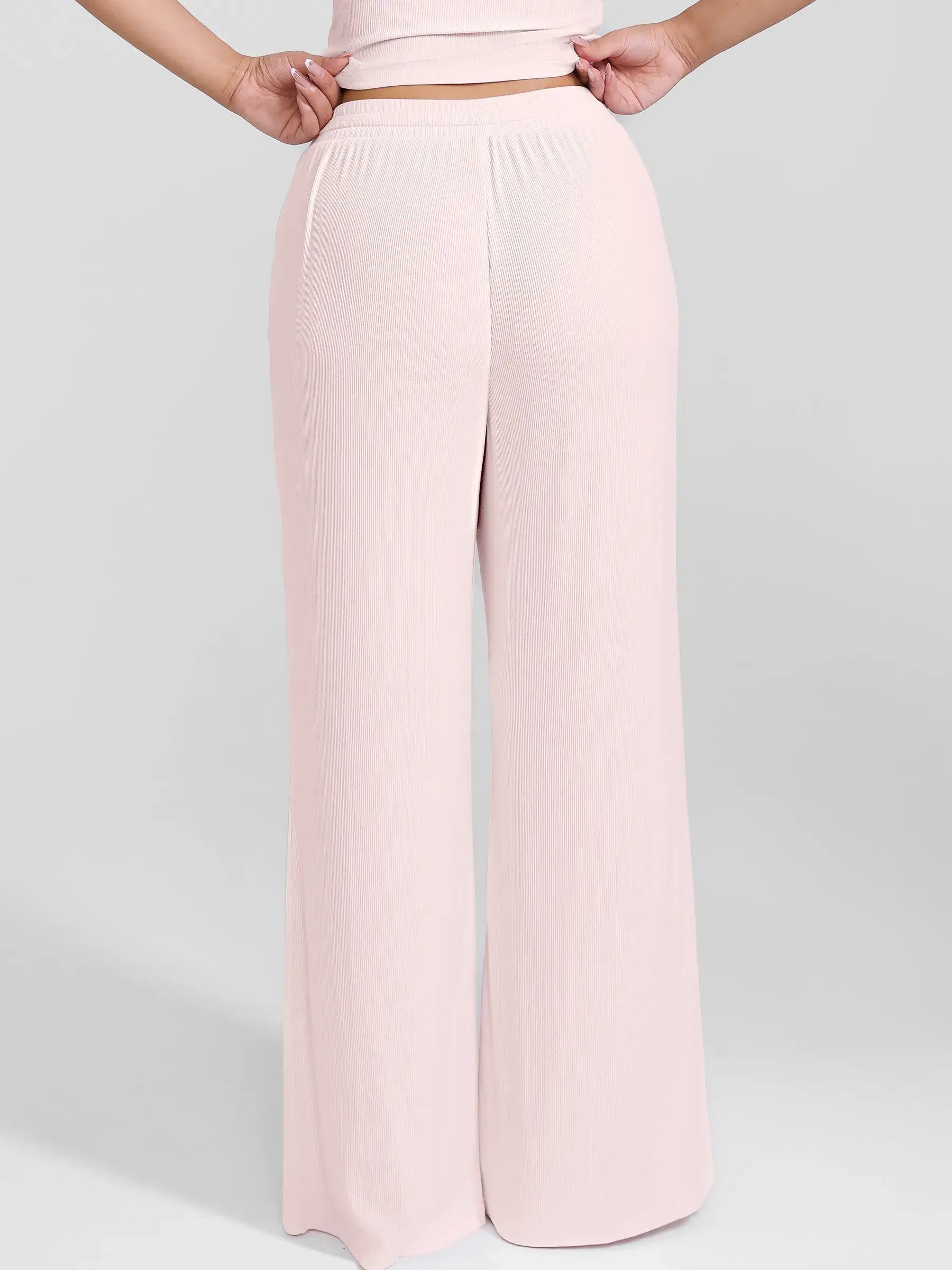 Breathable Ribbed Loungewear Pants