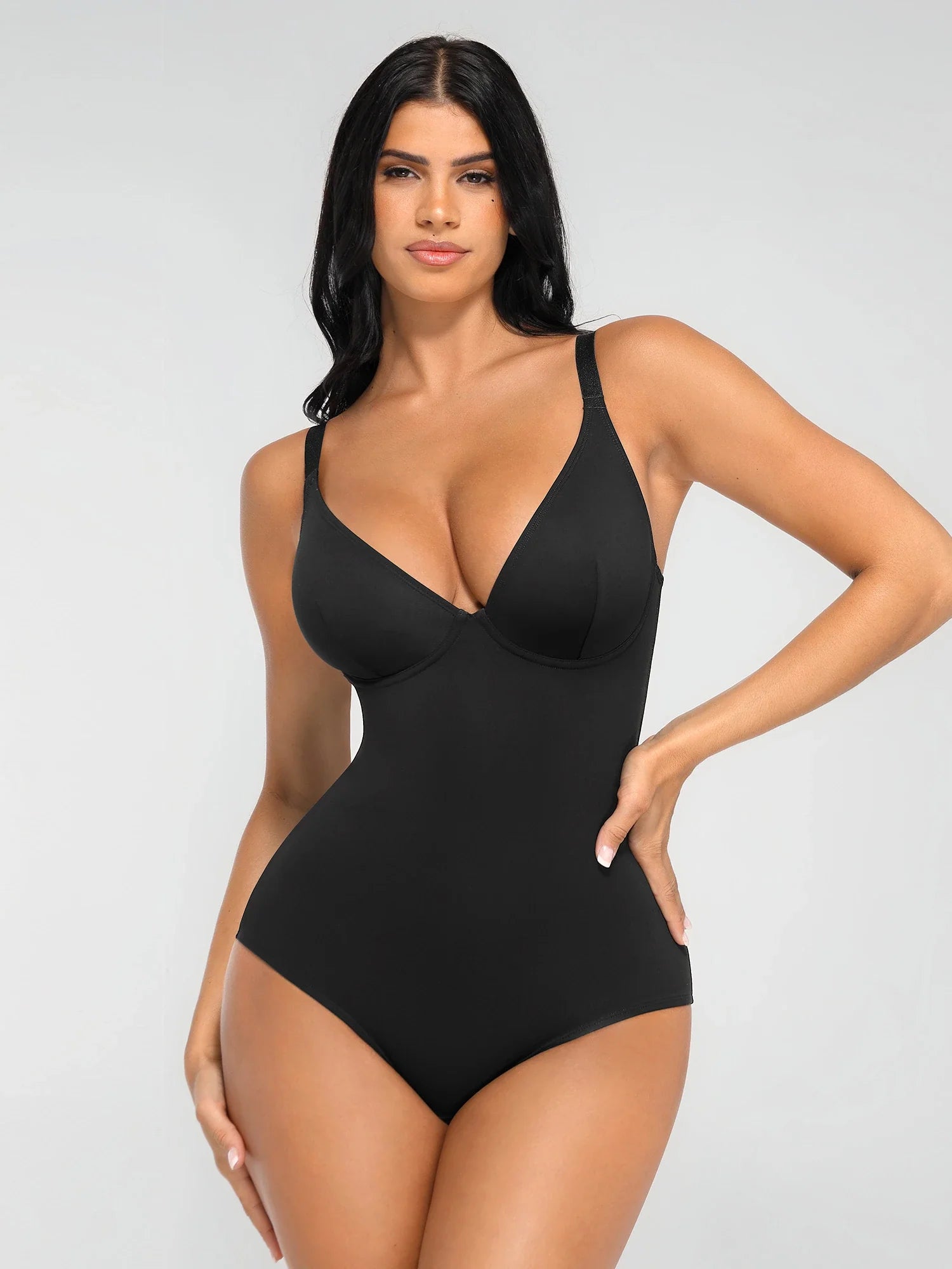 V-Neck Tummy Control Sculpt Bodysuit